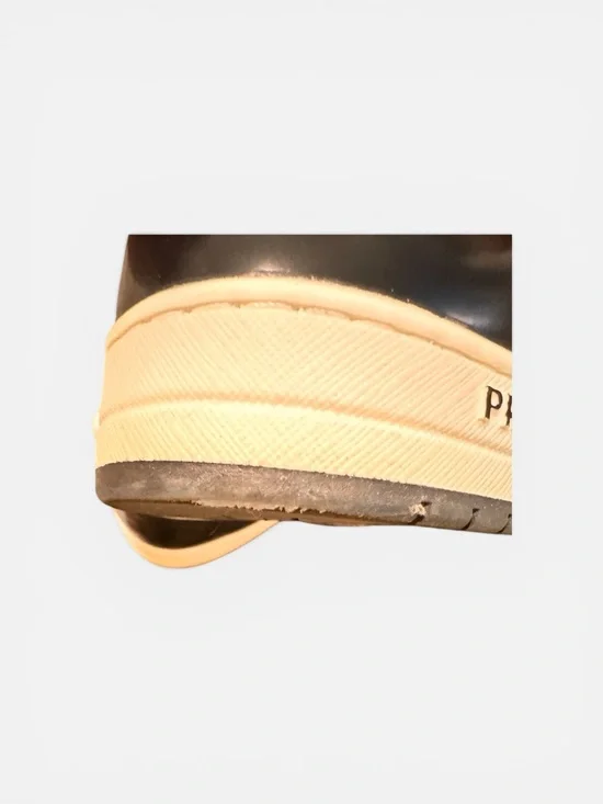 Prada Downtown Leather Sneakers - Picture 11 of 12